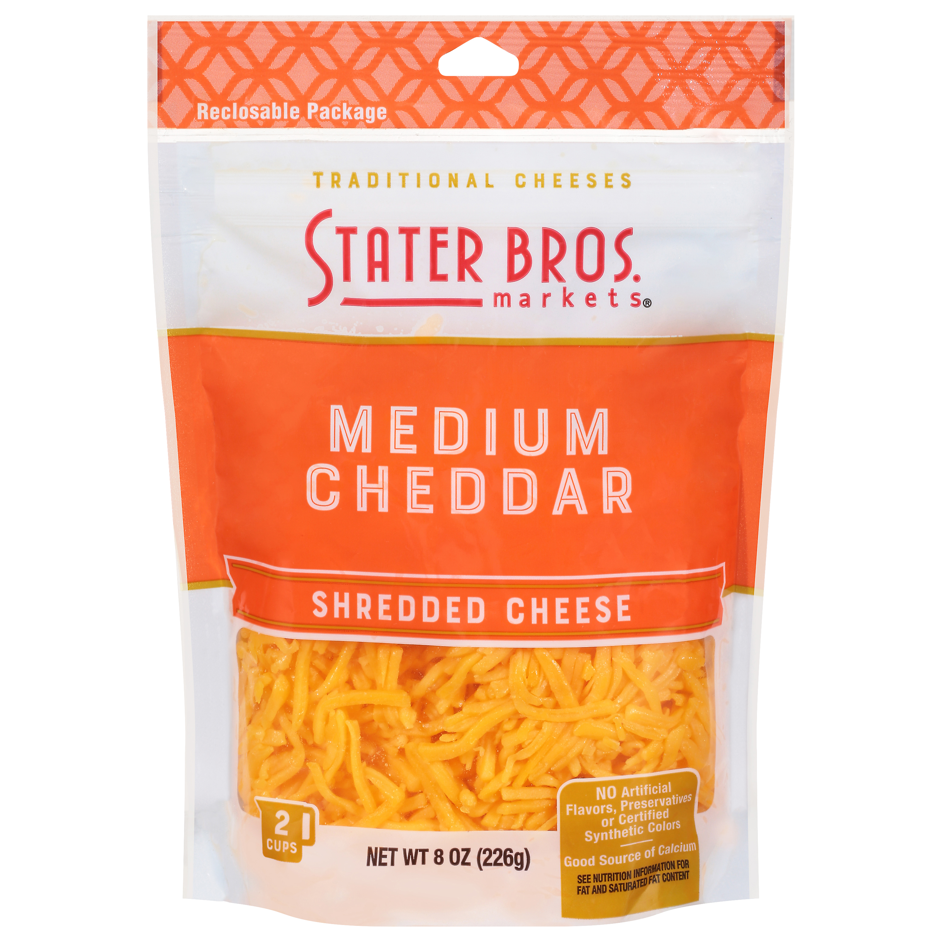 Stater Bros. Markets Medium Cheddar Shredded Cheese 8 oz