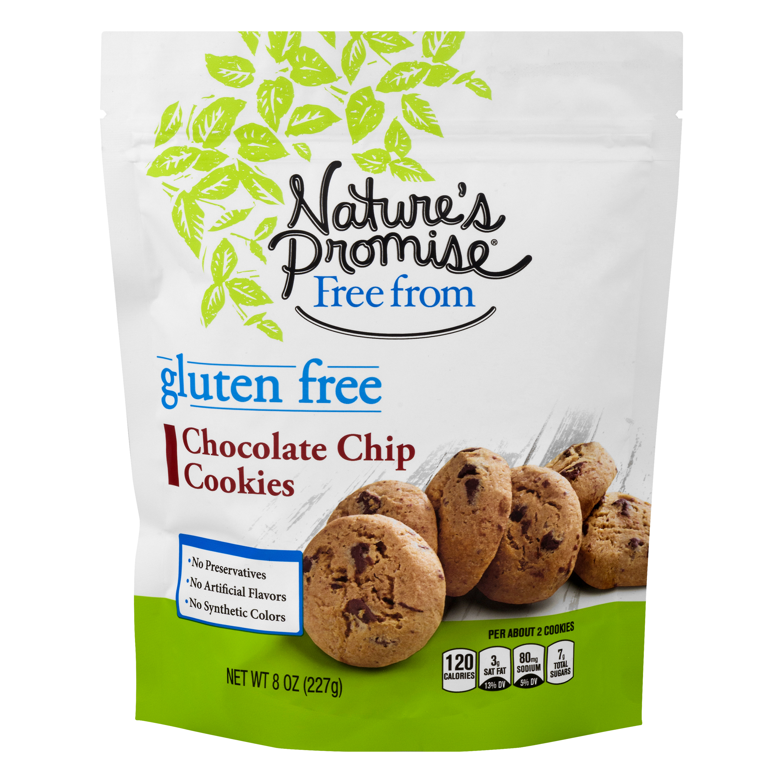 Natures Promise Free From Gluten Free Chocolate Chip Cookies 8 oz POUCH