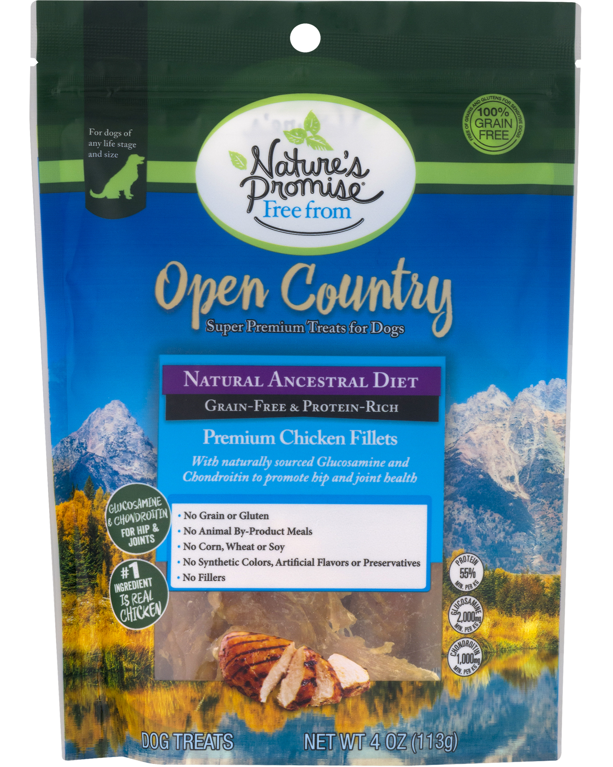 Nature s Promise Dog Treats Open Country Grain Free Chicken