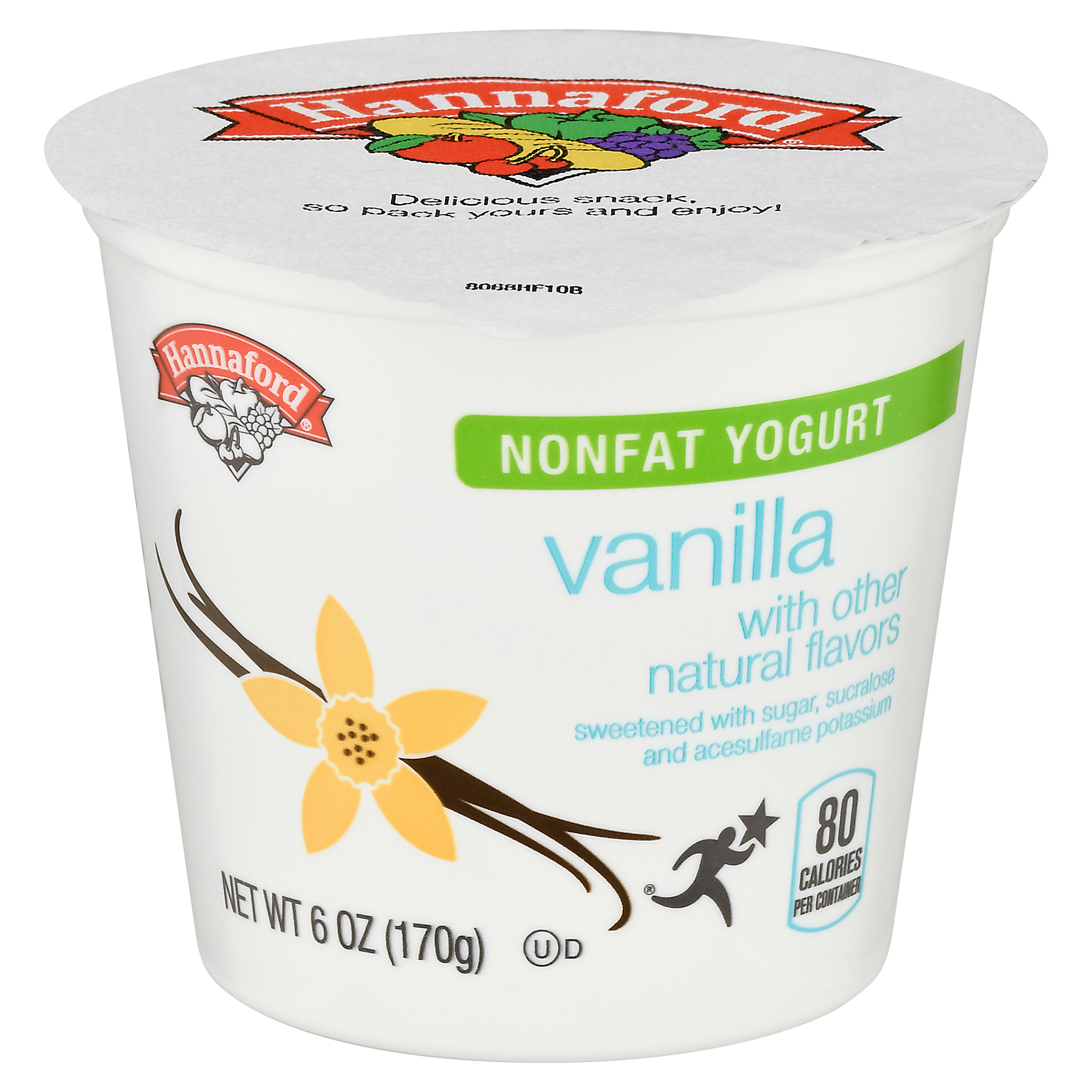 Hannaford Nonfat Vanilla Yogurt 6 oz