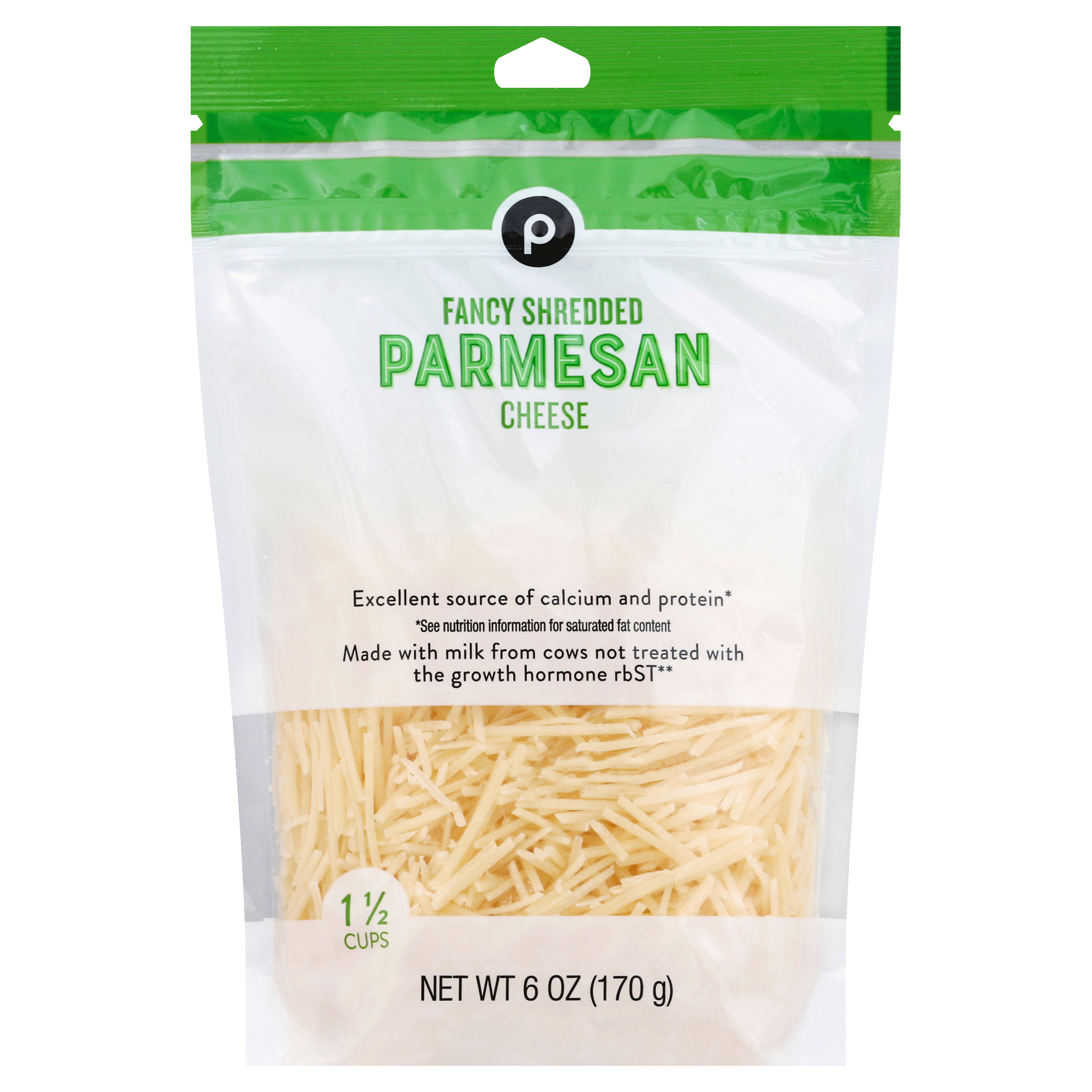Publix Parmesan Fancy Shredded Cheese 6.0 oz STAND PACK