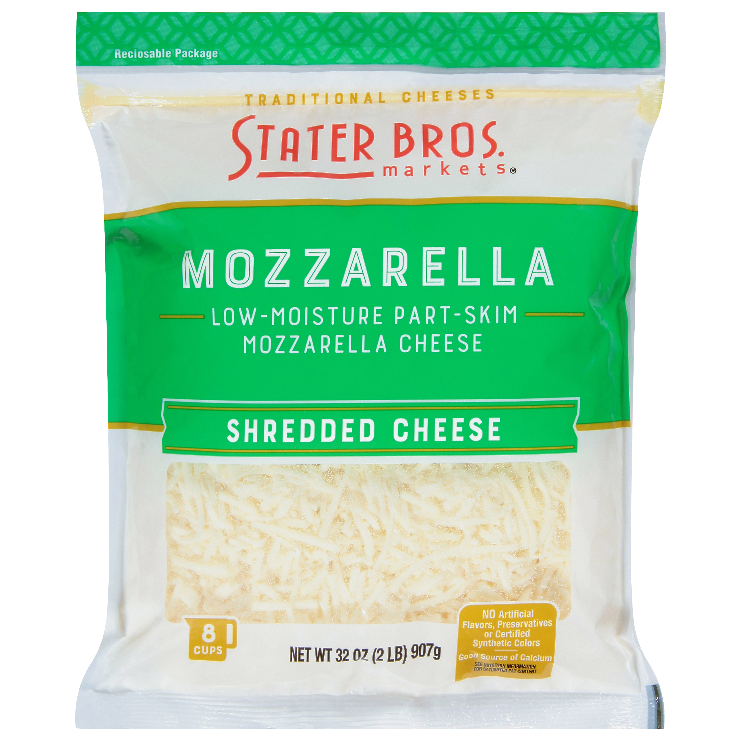 Great Value Shredded Low-Moisture Part-Skim Mozzarella Cheese, 32