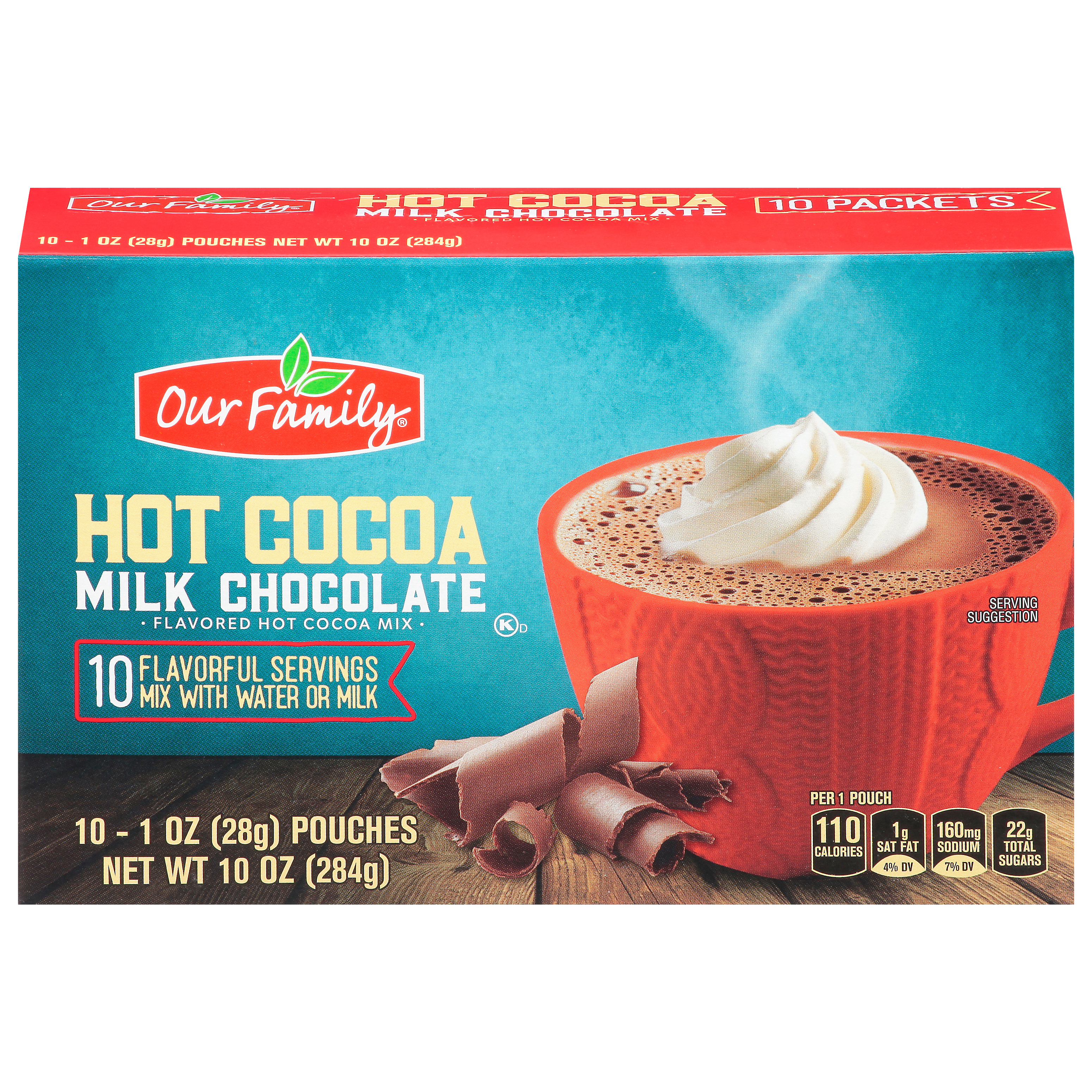 Our Family Milk Chocolate Flavored Hot Cocoa 10 ea