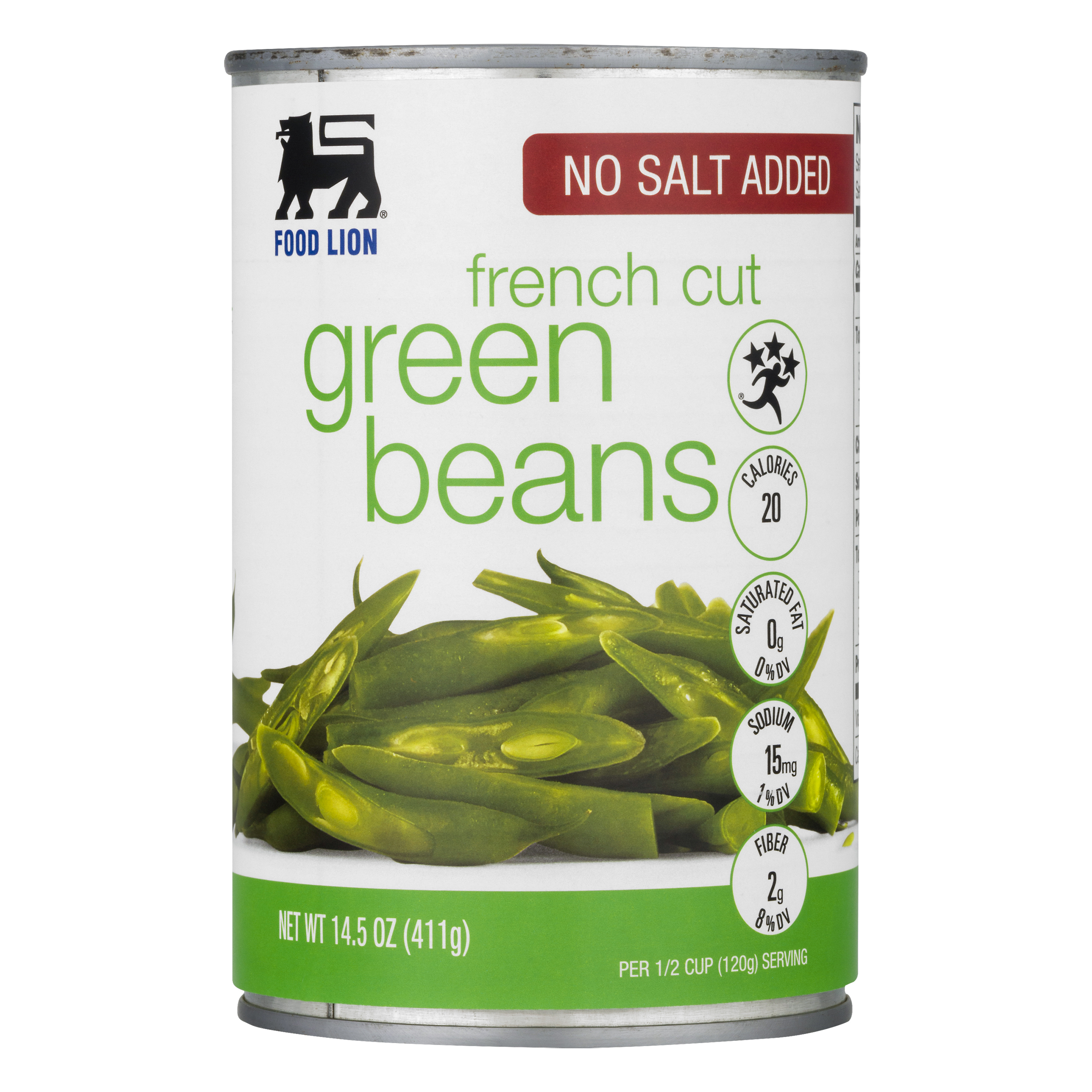 Canned Cut Green Beans - No Salt Added