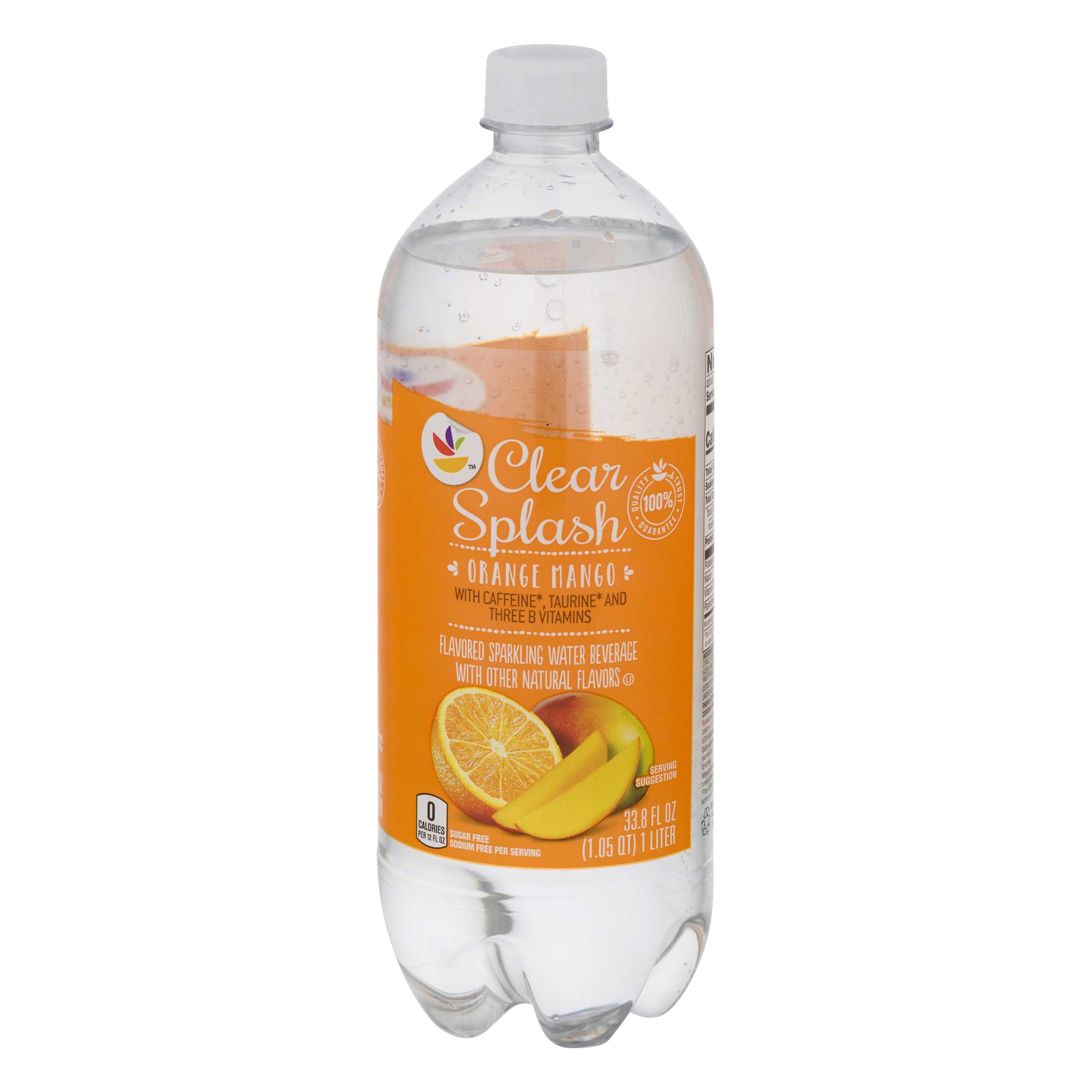 Ahold Clear Splash Sparkling Orange Mango Water Beverage 33.8 oz 