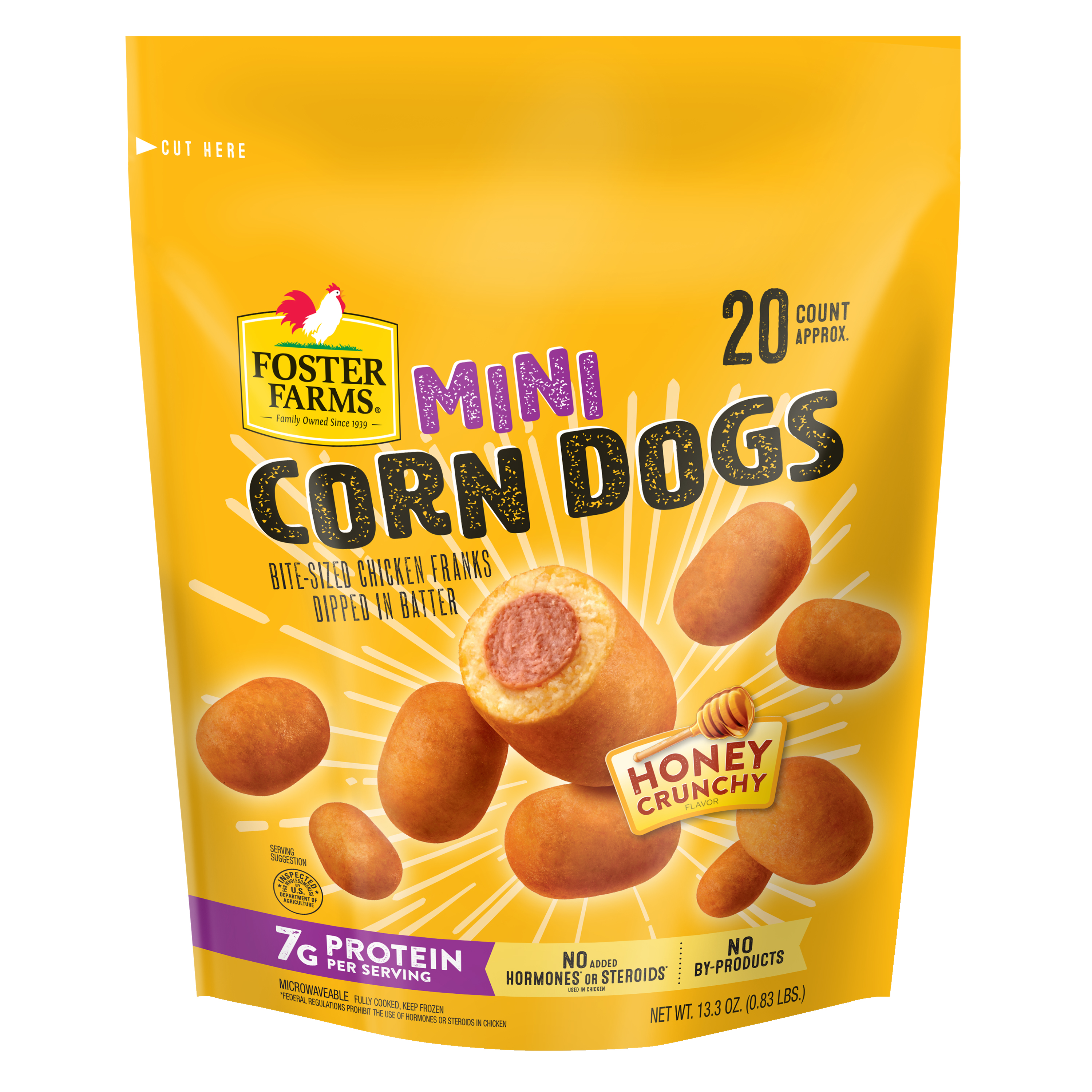 FULLY COOKED MINI CHICKEN CORN DOGS