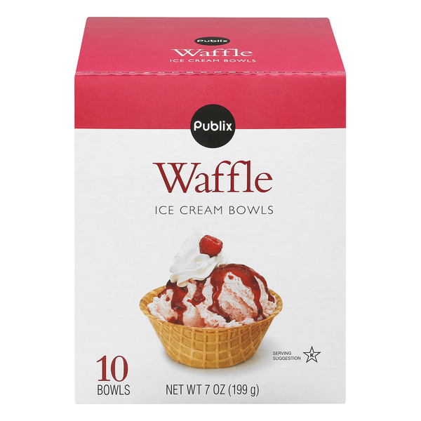Publix Waffle Ice Cream Bowls 10 ea BOX