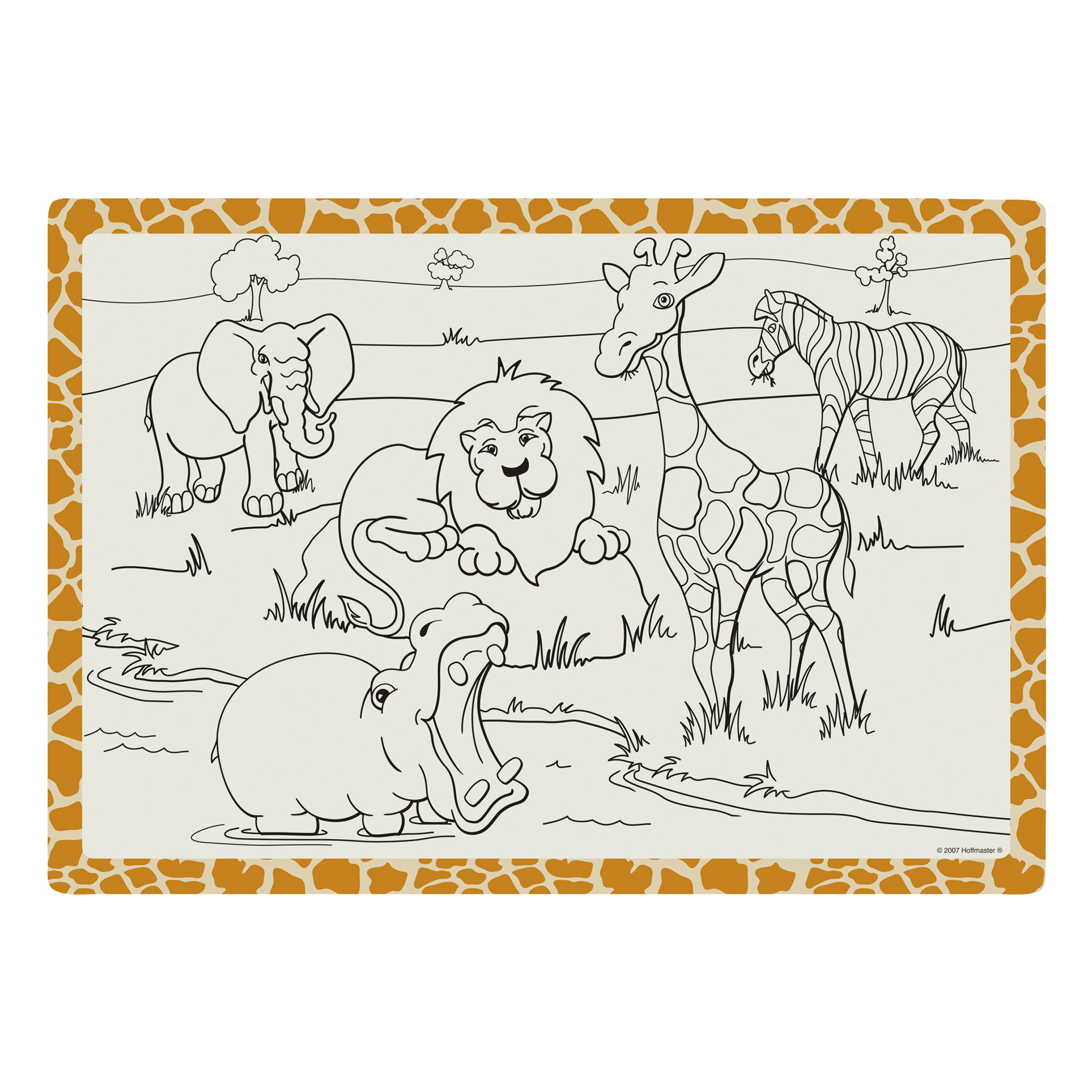 KIDS PLACEMAT JUNGLE FUN 2-SID