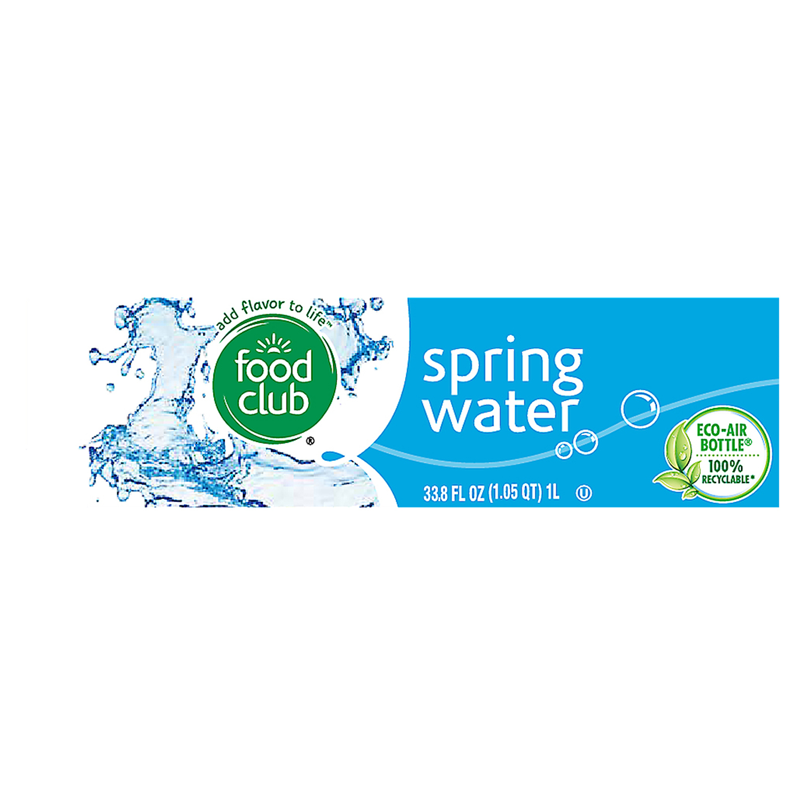 Food Club Spring Water 24 ea Shrinkwrapped