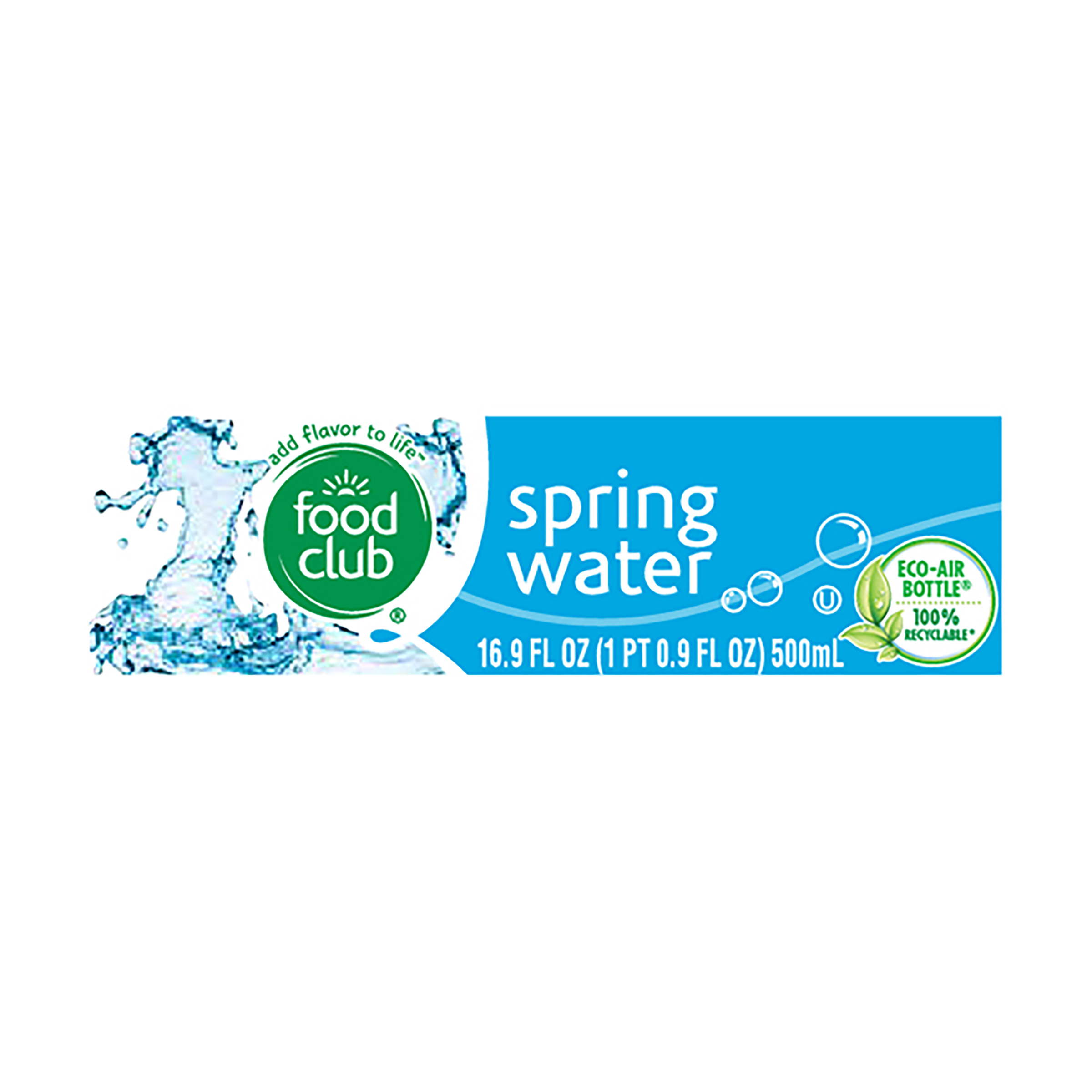 Food Club Spring Water 16.9 fl oz