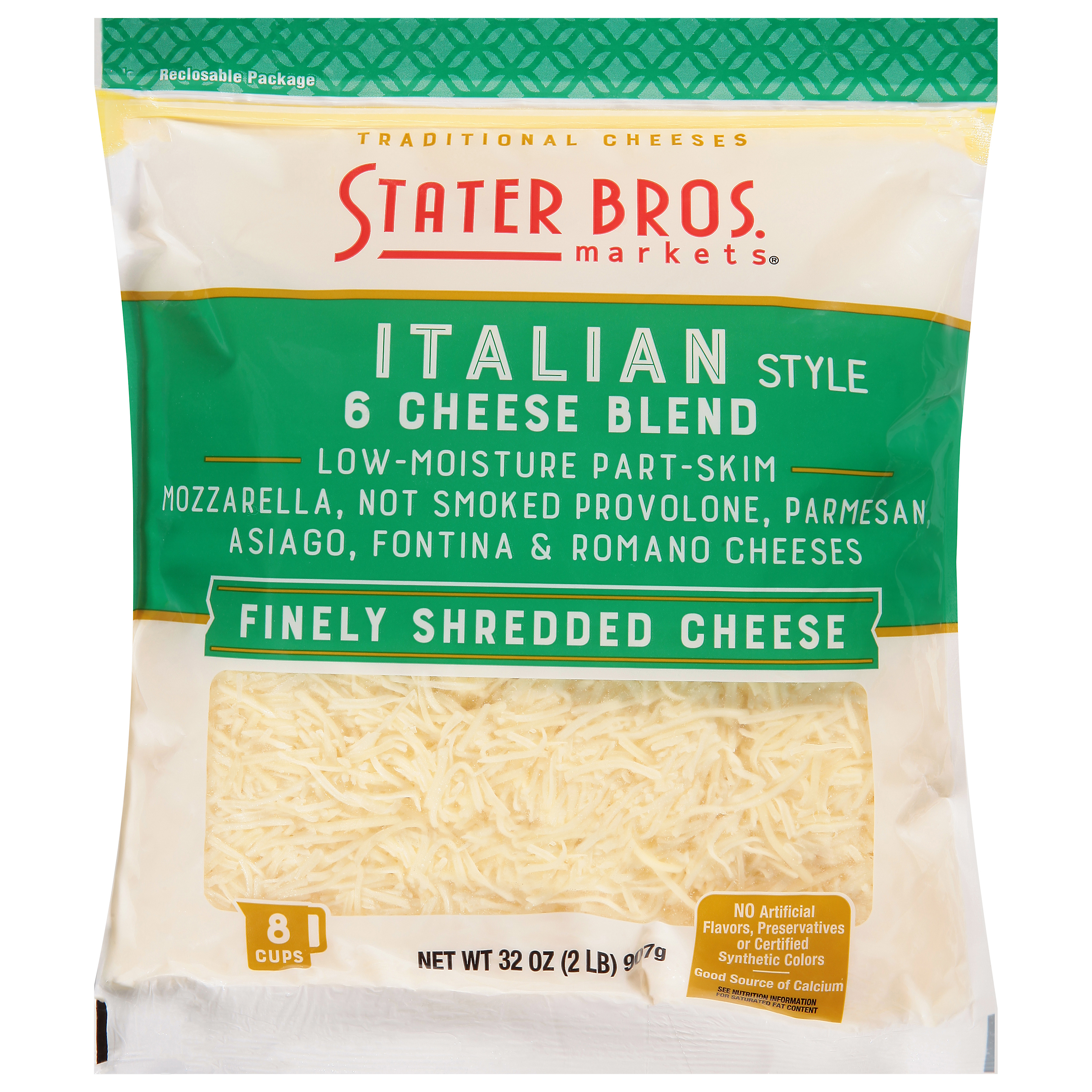 Stater Bros. Italian Style 6 Cheese Blend Finely Shredded Cheese 32 oz