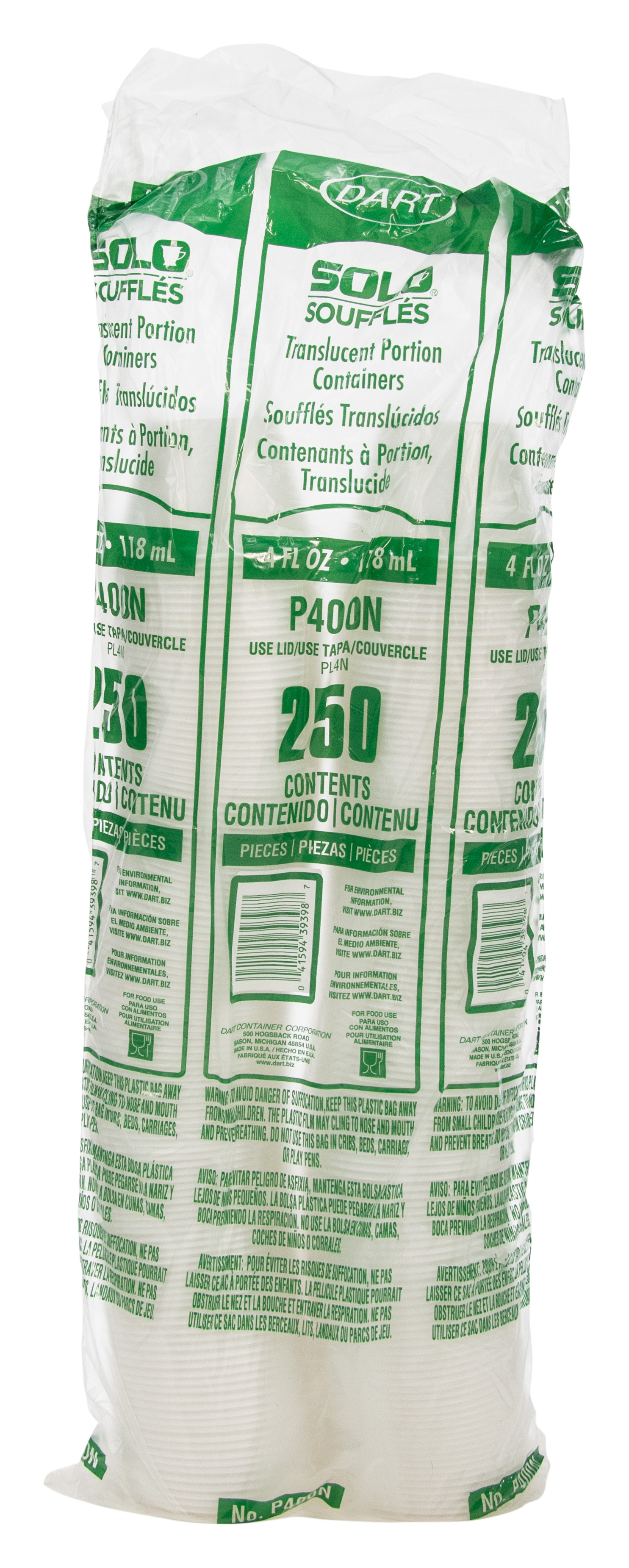SOLO CUP P400 4OZ PLAST 2500/