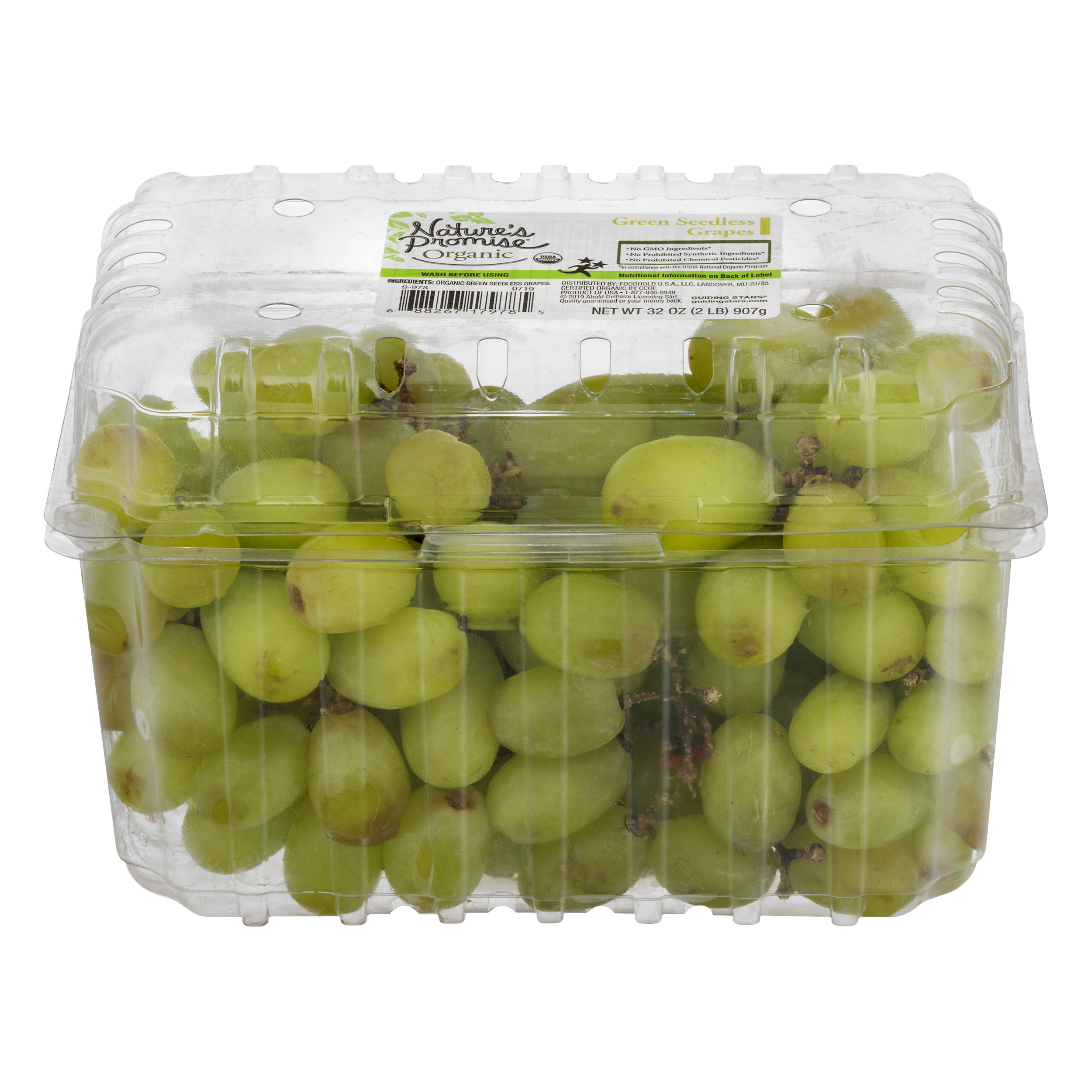 Simple Truth Organic™ Clamshell Seedless Green Grapes, 32 oz - Kroger