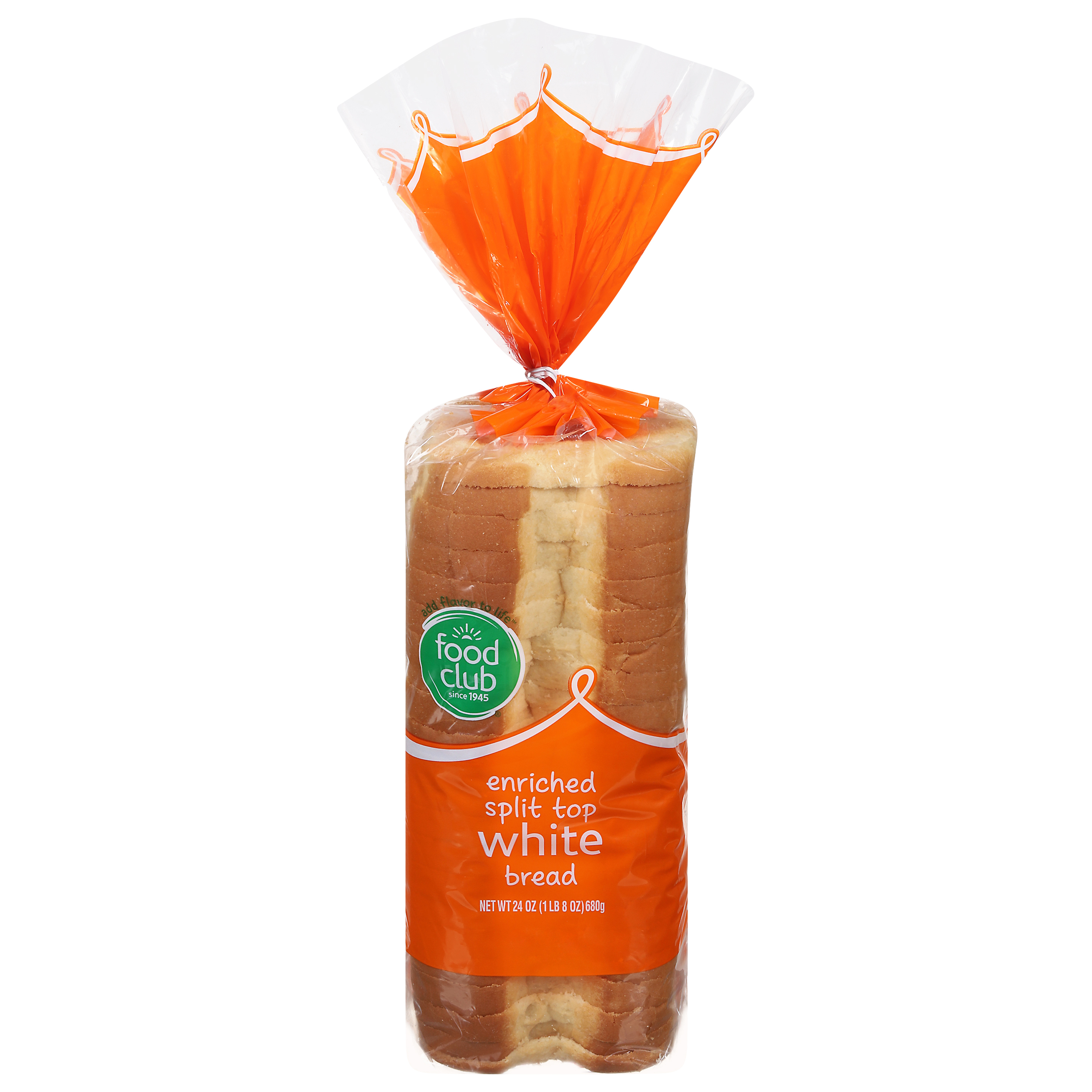 Food Club Split Top White Enriched Bread 24 oz