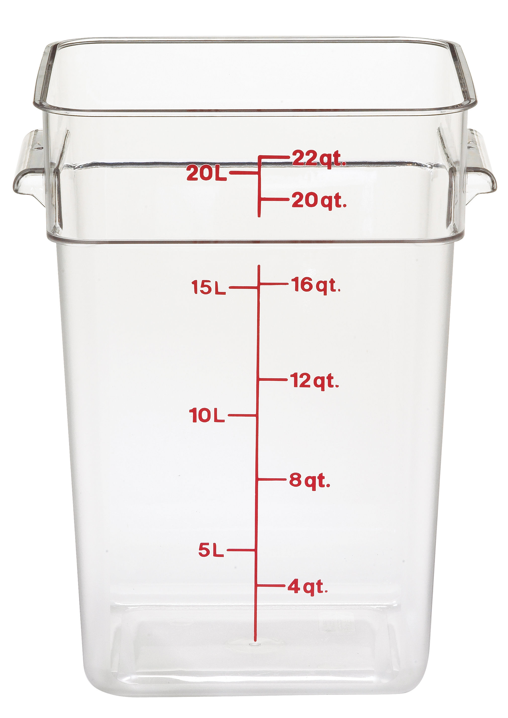FOOD STORAGE CONTAINER 22 QT SQ CLEAR