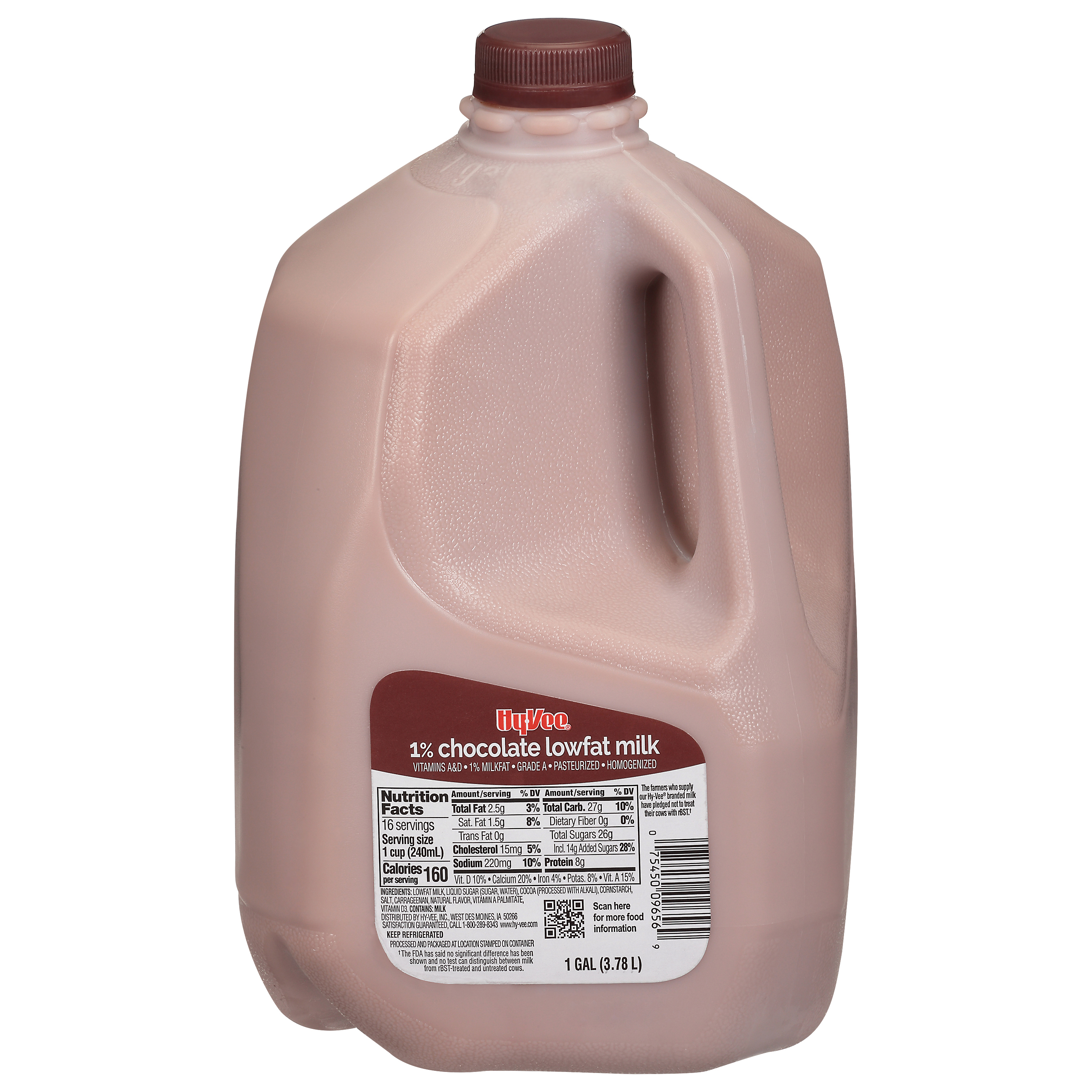 Great Value 1% Low Fat Milk, Gallon, 128 fl oz 