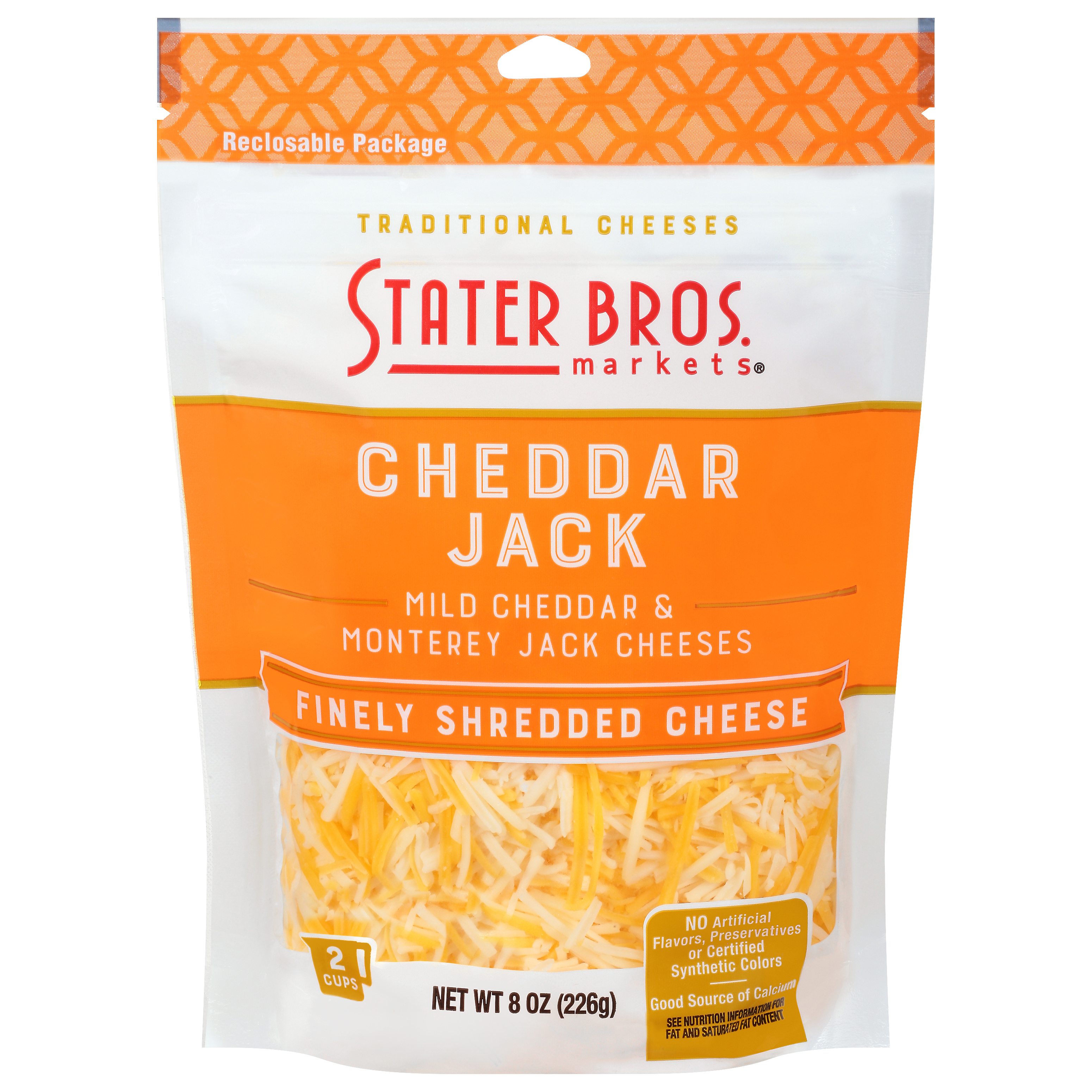 Stater Bros. Cheddar Jack Finely Shredded Cheese 8 oz