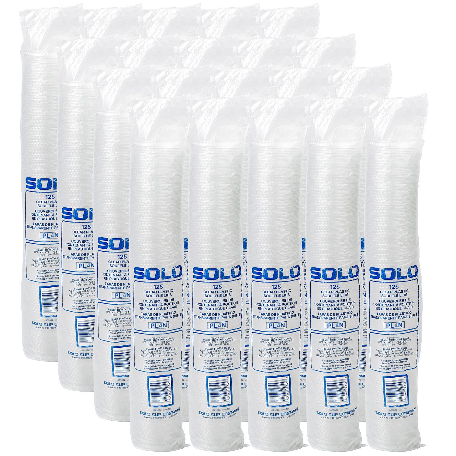 SOLO LID PL4 4oz noSLOT 2500/