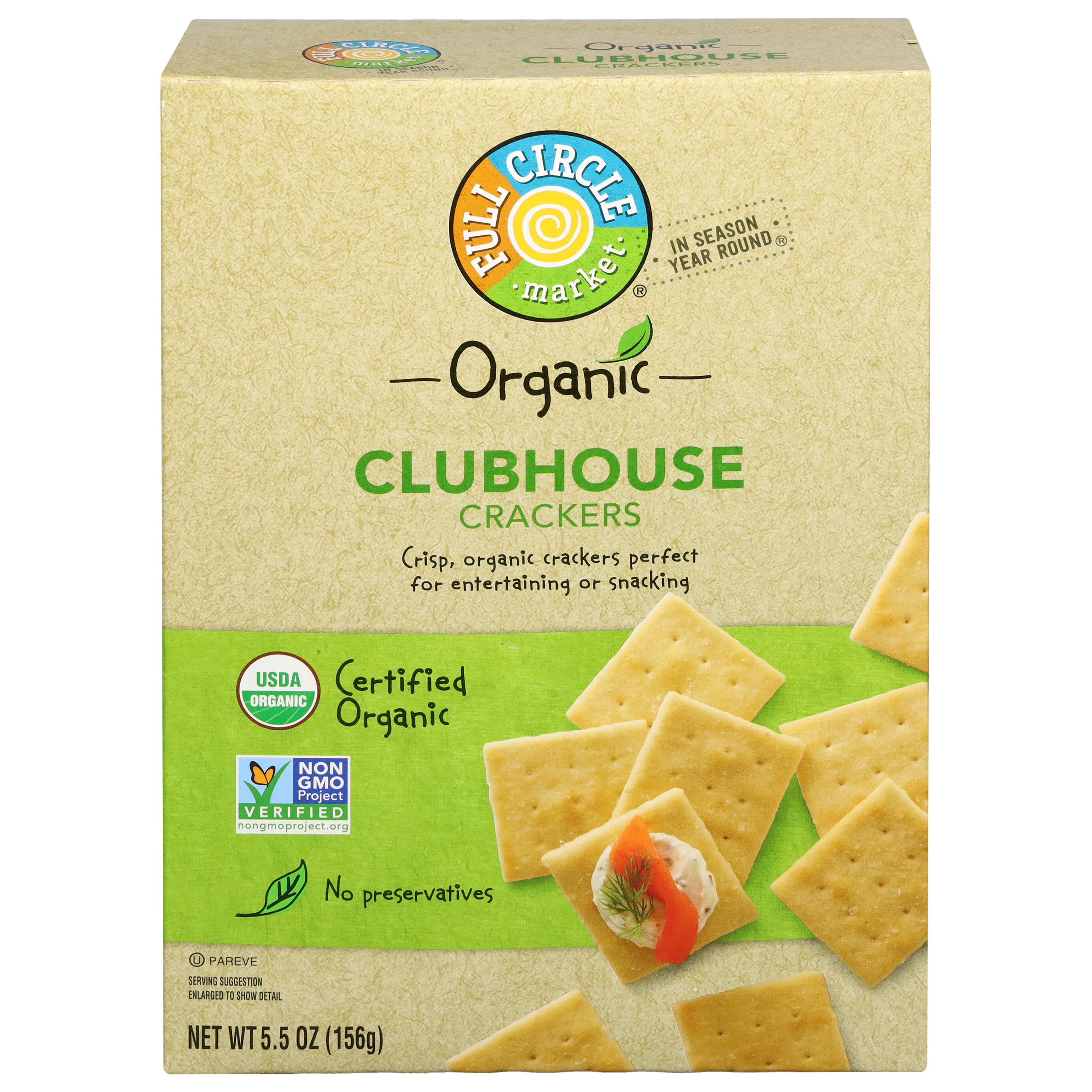 Full Circle Market Organic Clubhouse Crackers 5.5 oz