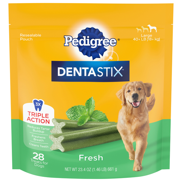 PEDIGREE DENTASTIX Fresh Treats for Large Dogs 28 ct 1.46 lb bag GIANT