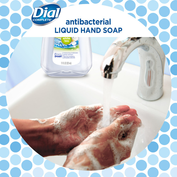 Dial Complete Liquid Hand Soap Antibacterial White Tea 11 oz btl Stop Shop