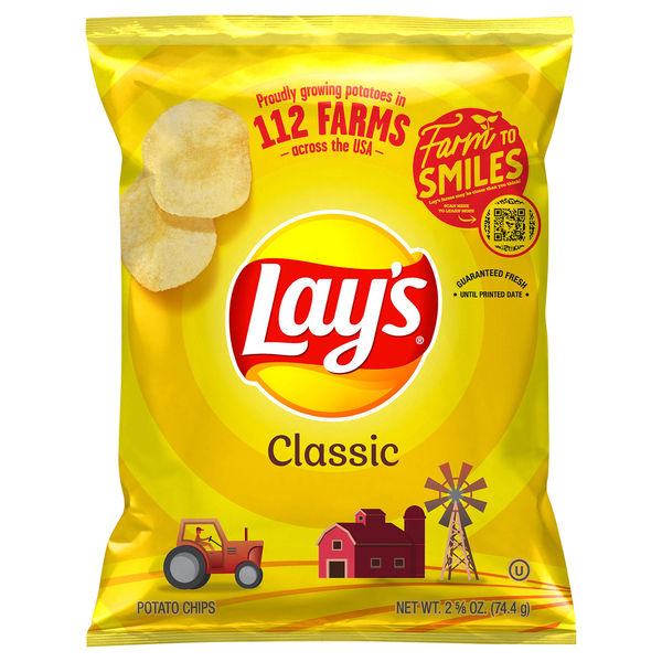 Lay's Potato Chips Classic - 2.63 oz bag
