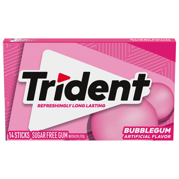 Trident Sugar Free Bubble Gum - 14 ct pkg