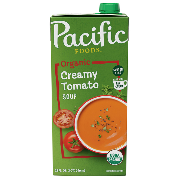 Pacific Foods Organic Gluten Free Creamy Tomato Soup - 32 oz ctn