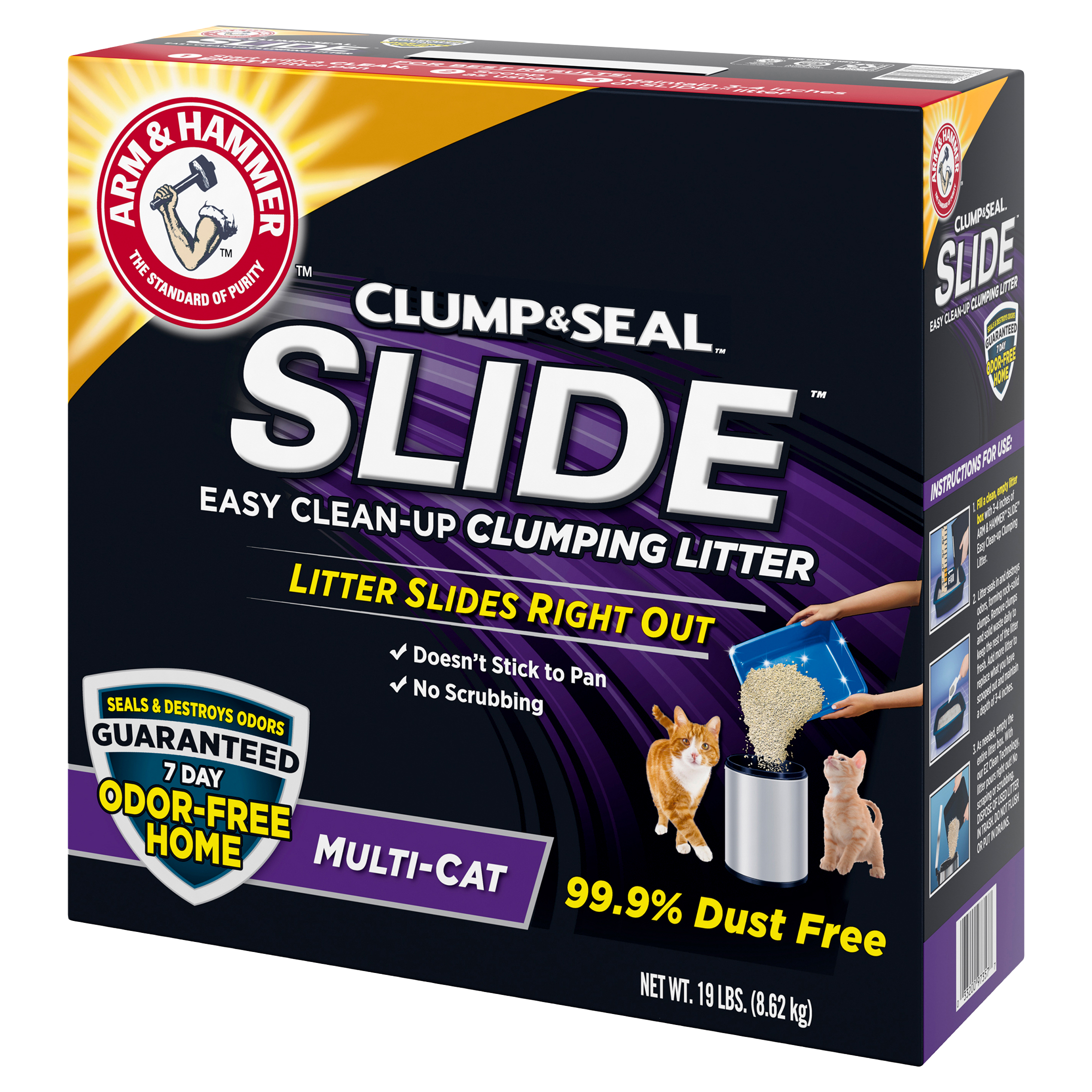 Clump and seal slide cat litter sale