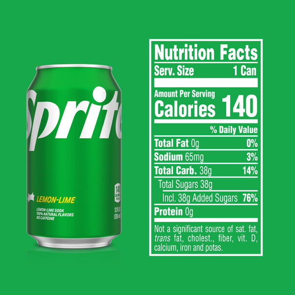 Sprite Lemon Lime Soda - 12 pk - 12 oz can | Stop &amp; Shop