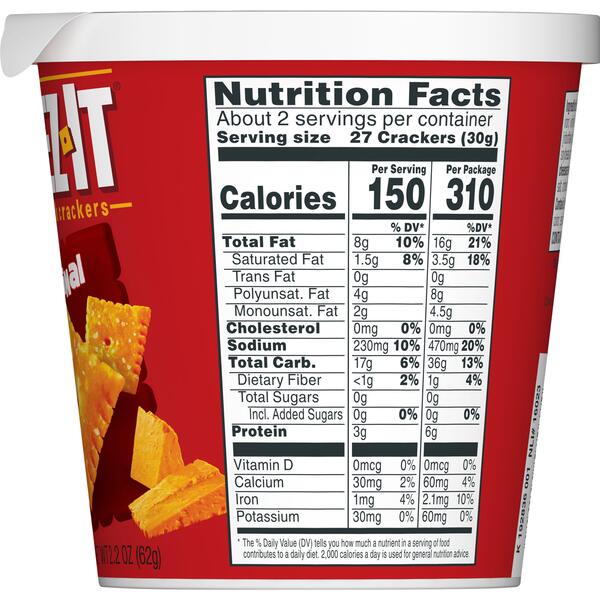 Cheez-It Original Baked Cheese Crackers - 2.2 oz cup | MARTIN&rsquo;S