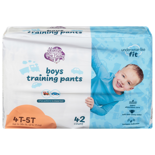 Always My Baby Boys 4T-5T Training Pants 38+ lb - 42 ct pkg