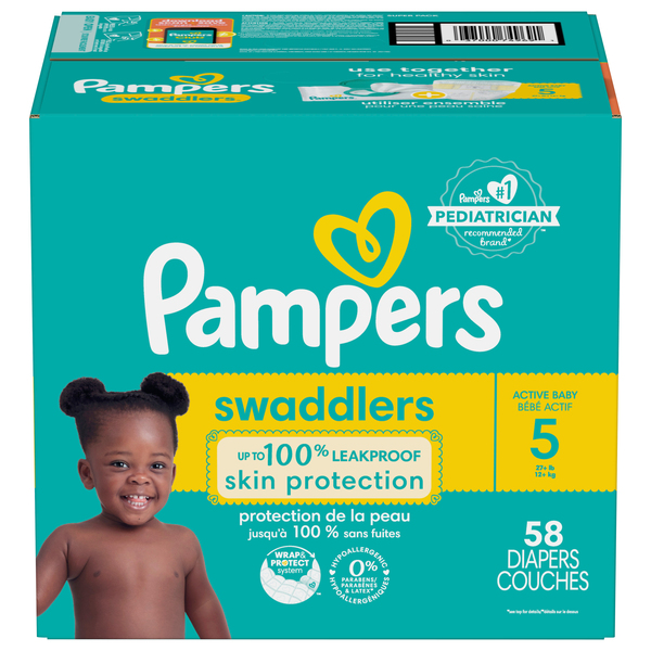 Pampers Swaddlers Diapers, Soft and Absorbent, Size 3, 78 Ct