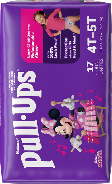 Disney Junior Minnie Huggies Pull-Ups Training Pants - Girls - 4T-5T- 17  count