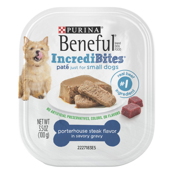 Purina Beneful IncrediBites Small Dog Porterhouse Steak Adult Wet Dog Food 3.5 oz pkg Stop Shop