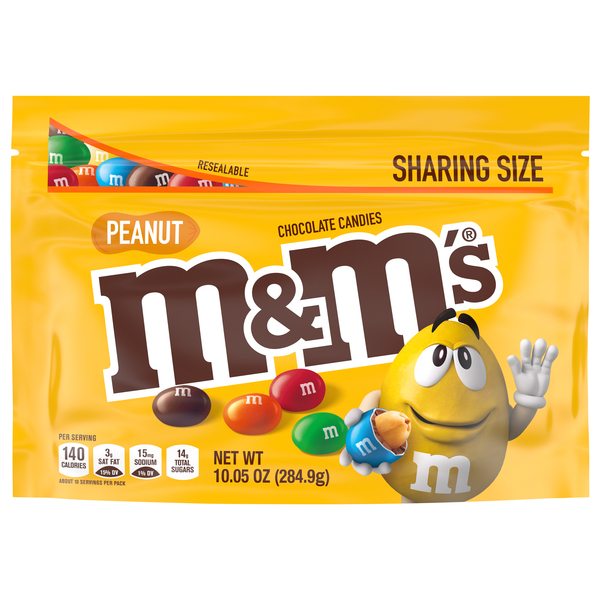 M&M'S Peanut Dark Chocolate Candy Sharing Size 10.1-Ounce Bag