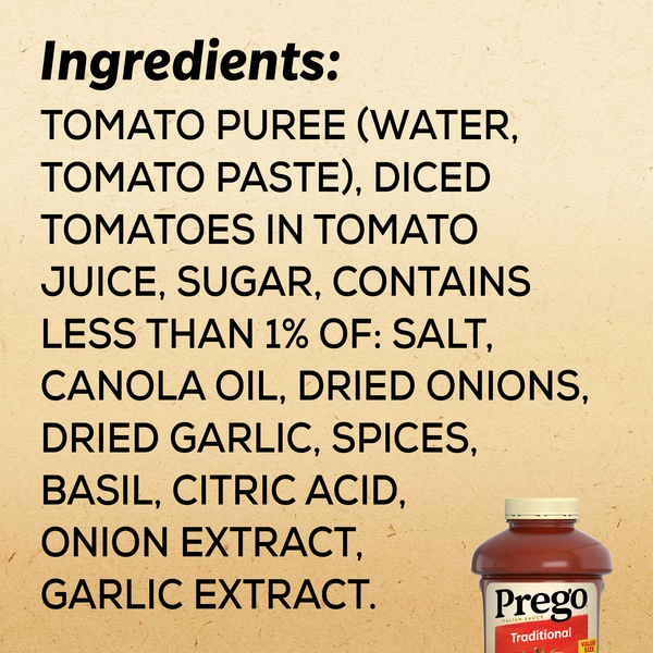 Prego Pasta Sauce, Traditional, 67 oz. Jar, Pack of 2 