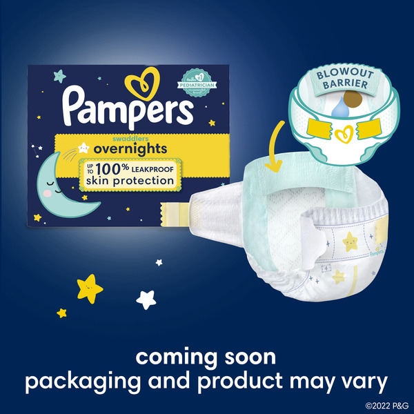 Pampers Swaddlers Overnights Size 7 Baby Diapers 41 lb 36 ct