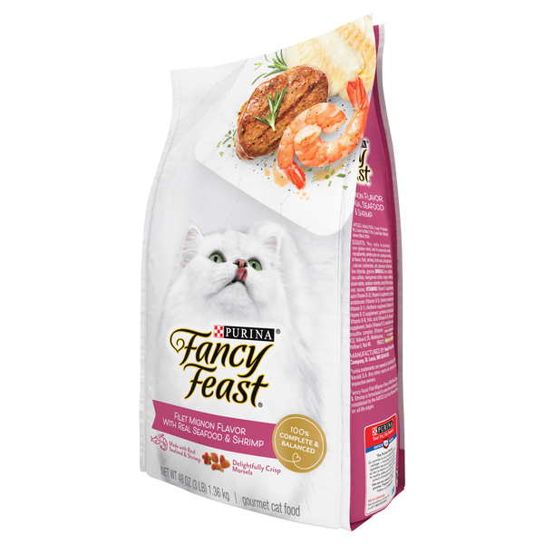 Fancy Feast Dry Cat Food Filet Mignon Flavor with Real Seafood