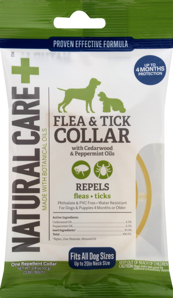 Natural Care Flea Tick Collar with Cedarwoods Peppermint Oils 0.8 oz pkg Stop Shop