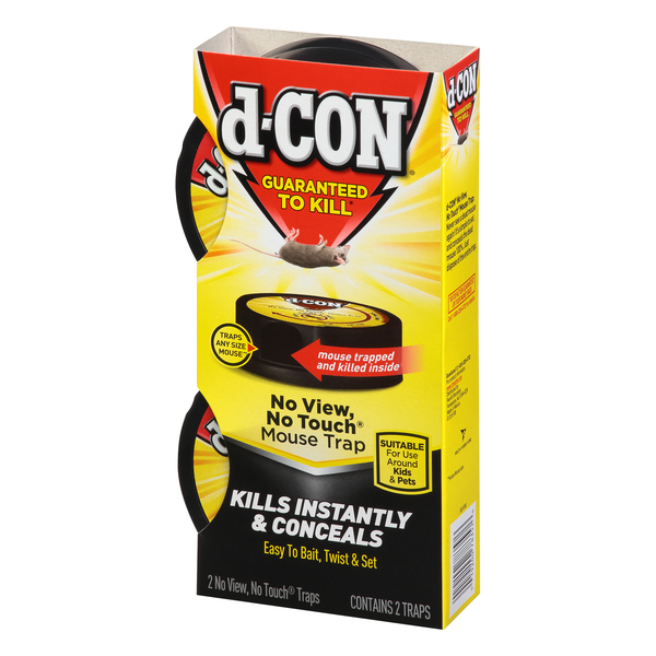 d-CON No View, No Touch Covered Mouse Trap, 2 Traps (Pack of 2)