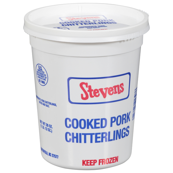 Stevens Cooked Pork Chitterlings Frozen - 28 oz tub