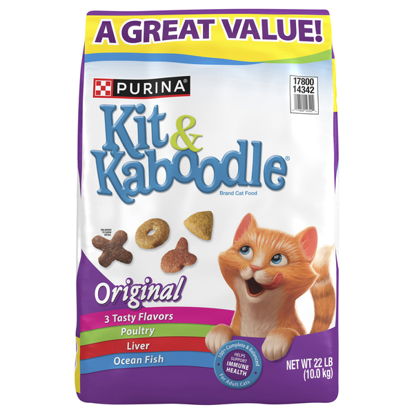 Purina Kit Kaboodle Original Chicken Liver Turkey Fish Dry Cat Food 22 lb bag Giant
