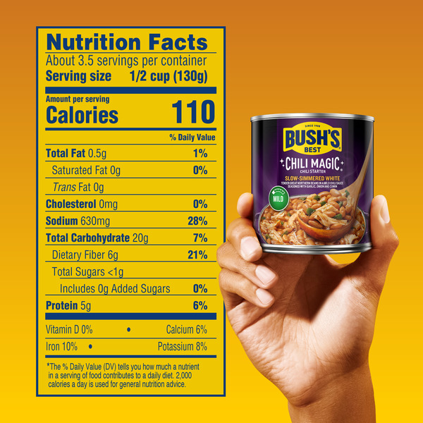 Bush's Chili Magic Mild Slow-Simmered White Chili Starter - 15.5 oz can |  GIANT