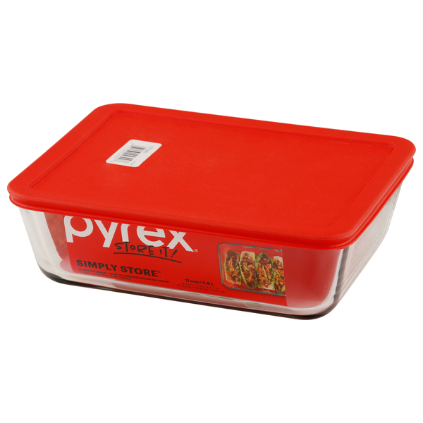 Pyrex Storage Dish Rectangular with Lid 11 Cup - 1 ea