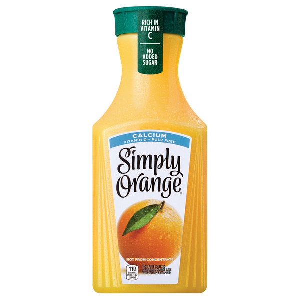 Simply Orange Juice Pulp Free with Calcium 52 oz btl Stop Shop