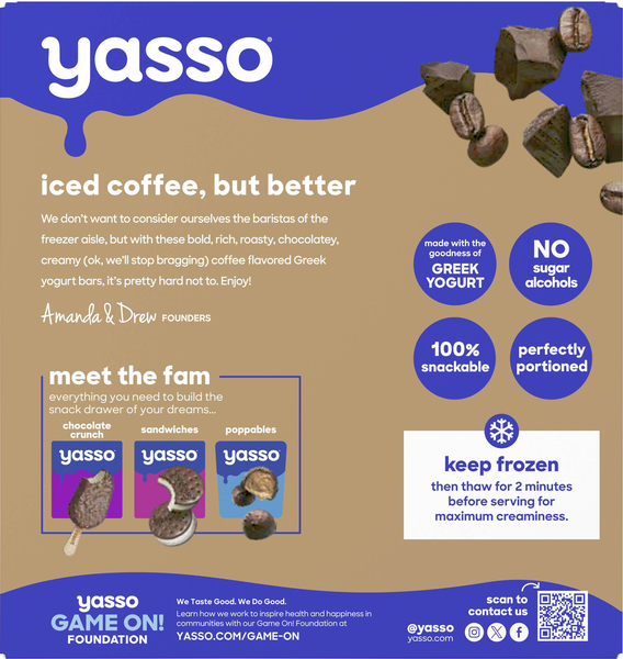 Yasso Coffee Chocolate Chip Greek Yogurt Bars - 4 ct - 14 oz Yasso Coffee Chocolate Chip Greek Yogurt Bars - 4 ct - 14 oz