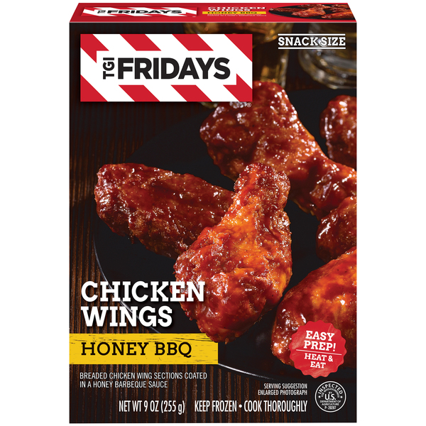 TGI Fridays Frozen Appetizers Buffalo Style Chicken Wings, 9 oz. Box