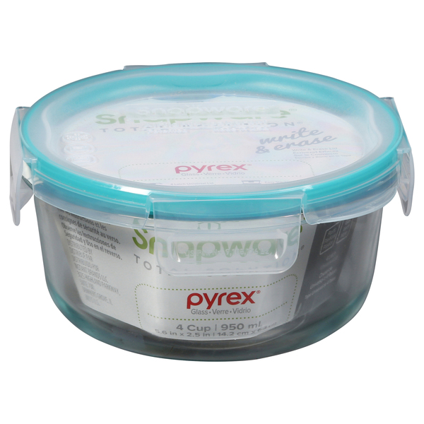 Snapware Total Solution Pyrex Write & Erase Glass Container 4 Cup - 1 ea