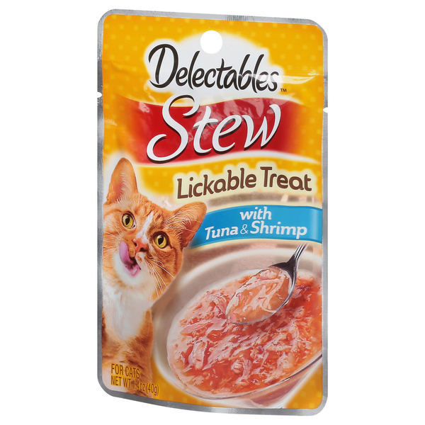 Delectables Lickable Stew Treat for Cats with Tuna Shrimp 1.4